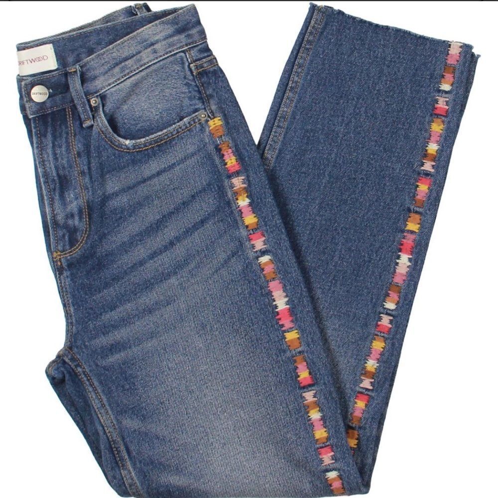 🌻Driftwood Jeans with Multicolor Accents